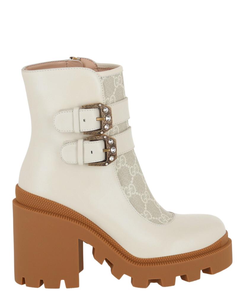 Gucci GG Supreme Ankle Accent Ankle Boots