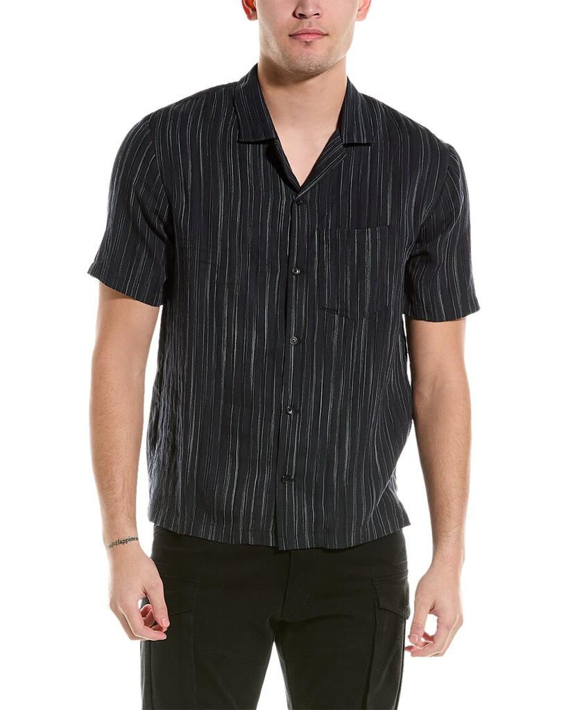 THE KOOPLES The Kooples mens  Jacquard Stripe Shirt, S, Black