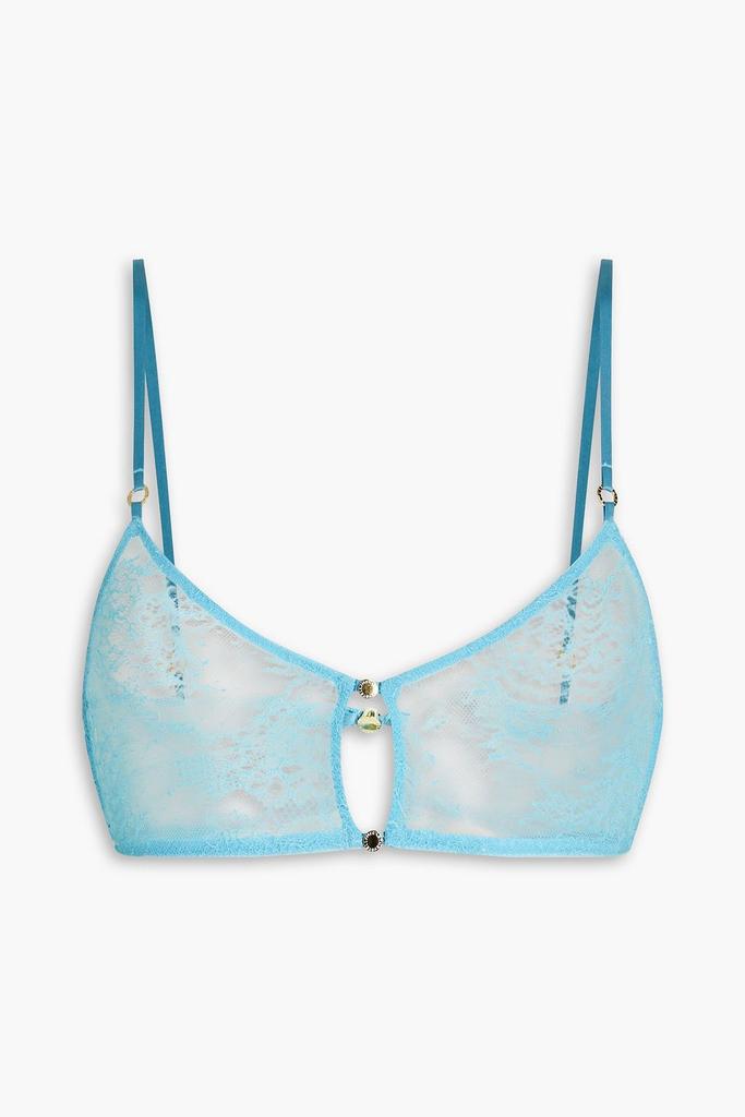 Stella McCartney Satin-trimmed lace bra
