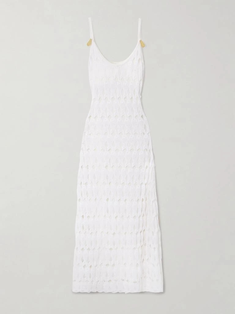 halter knit midi dress Halter knit full skirt midi dress main image 1
