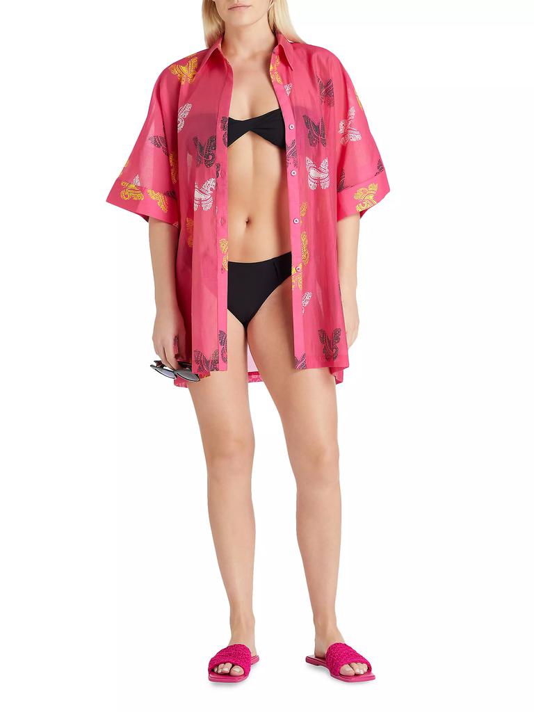 VALIMARE Sydney Butterfly Cover-Up Shirtdress