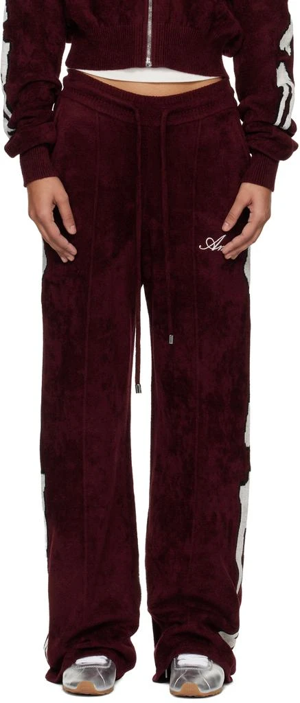 AMIRI Burgundy Bones Track Pants