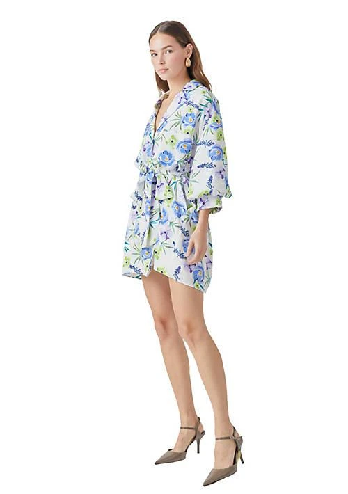 Endless Rose Rose Floral Print Belted Collared Dress 3