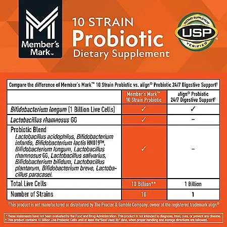 Member's Mark Member's Mark 10 Strain Probiotic Capsules, 84 ct. 3