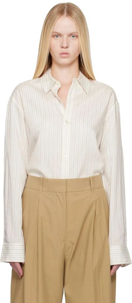 Studio Nicholson Off-White View Silk Shirt 1