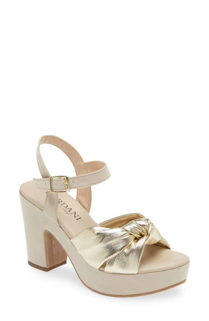 CORDANI Women Lola Knotted Platform Sandal In Platino 1