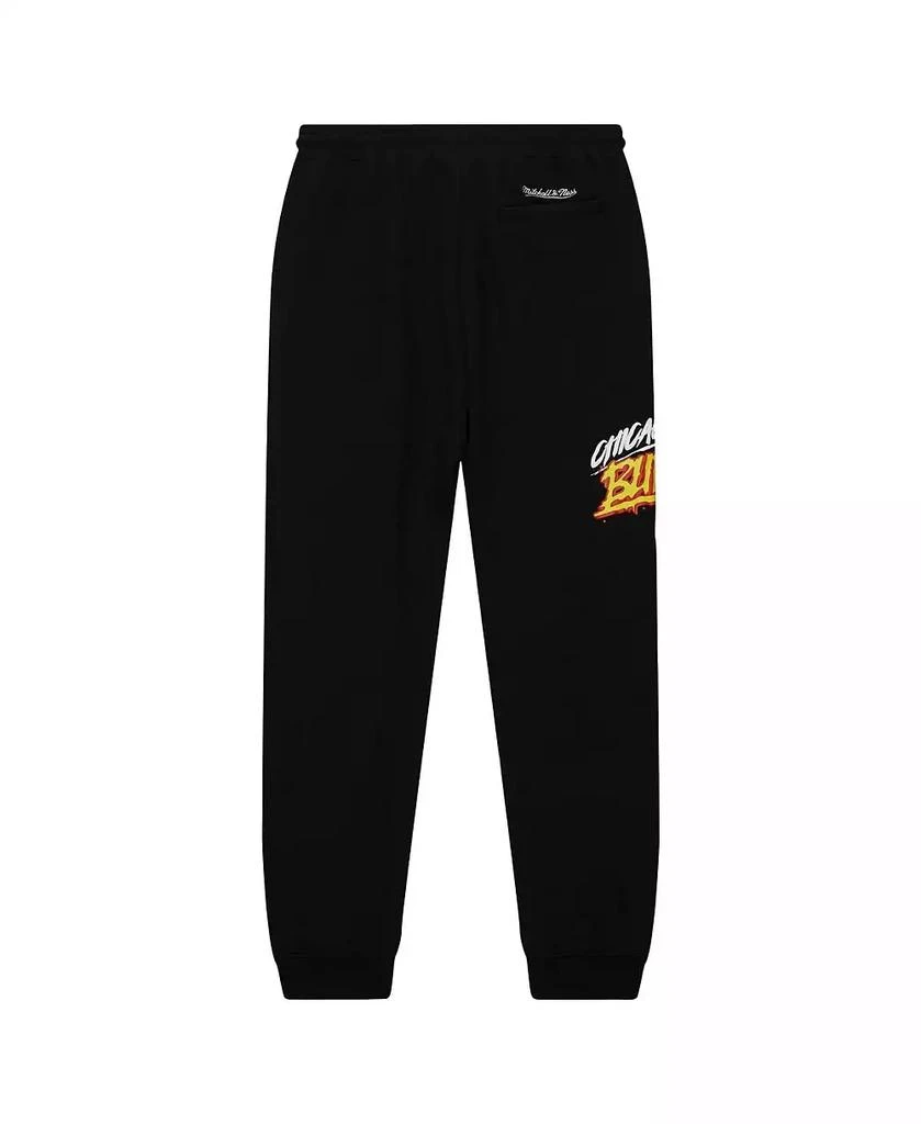 Mitchell & Ness Men's Black Chicago Bulls Slap Sticker Sweatpants 3