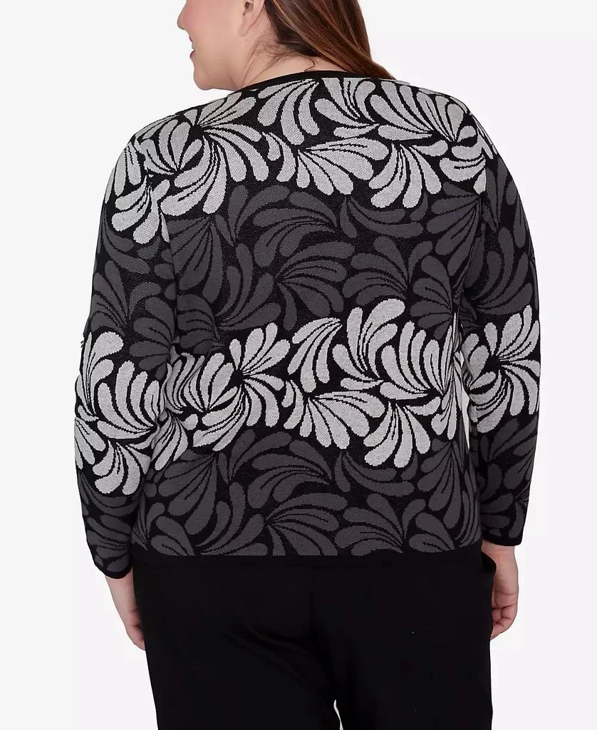 Alfred Dunner Plus Size Classic Geometric Ombre Scroll Top 3