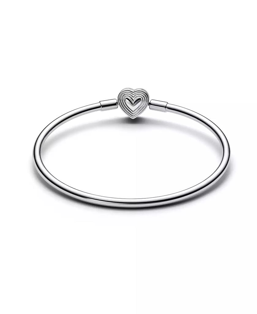 PANDORA Heart Clasp Sterling Silver Bangle