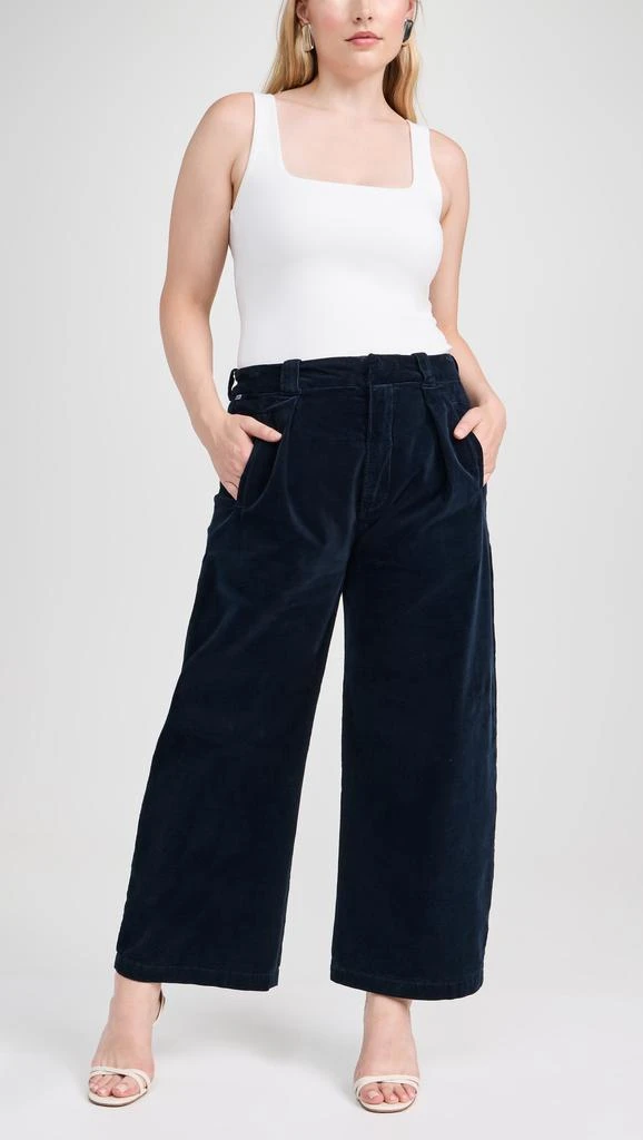 Citizens of Humanity Cara Cropped Pleated Corduroy Trousers 7