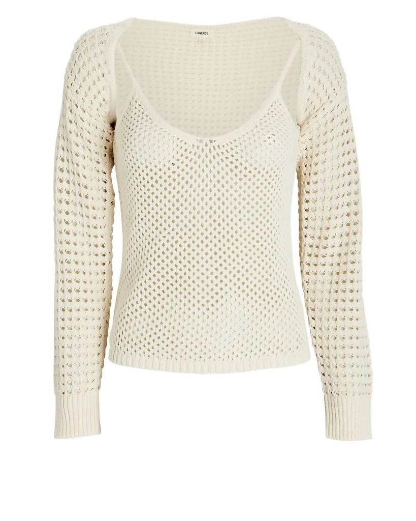 L'Agence Sammy Tank And Shawl In Ivory 3