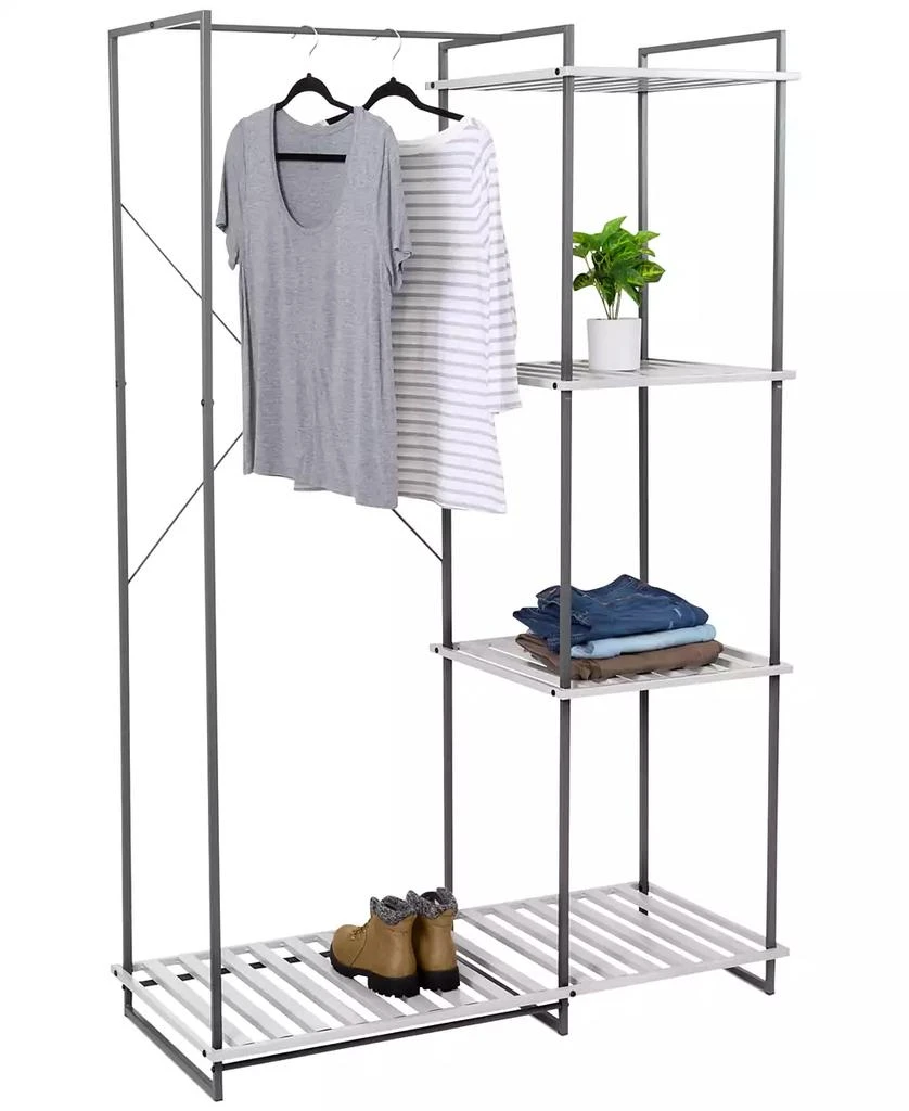 Honey Can Do Freestanding Metal Open Closet Wardrobe 2
