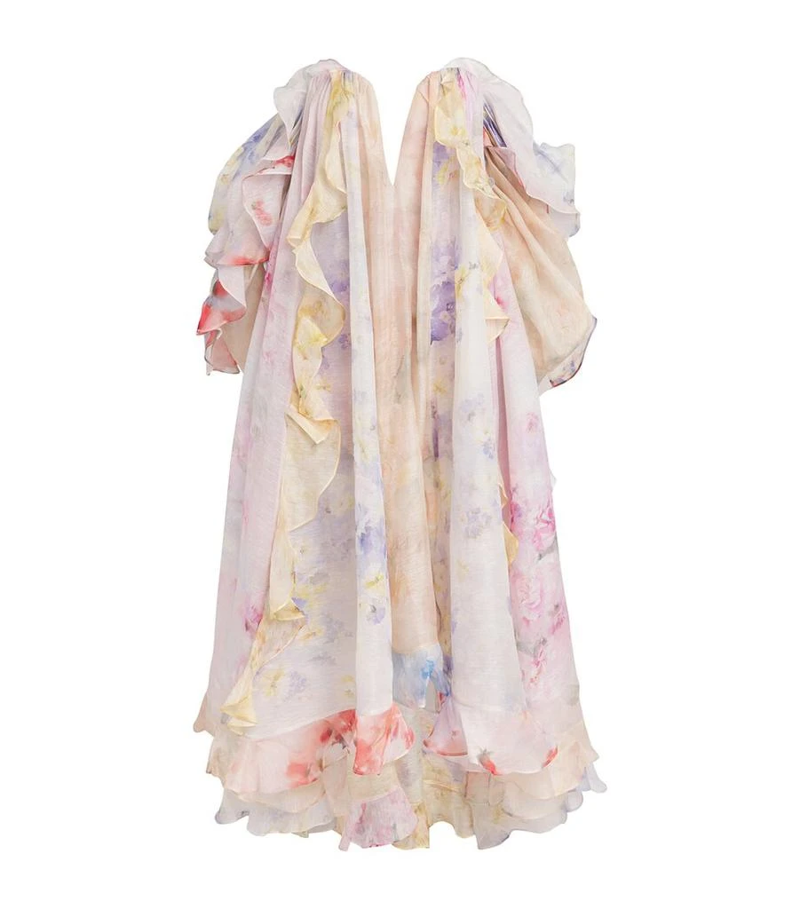 Zimmermann Linen-Silk Strapless Midi Dress 1