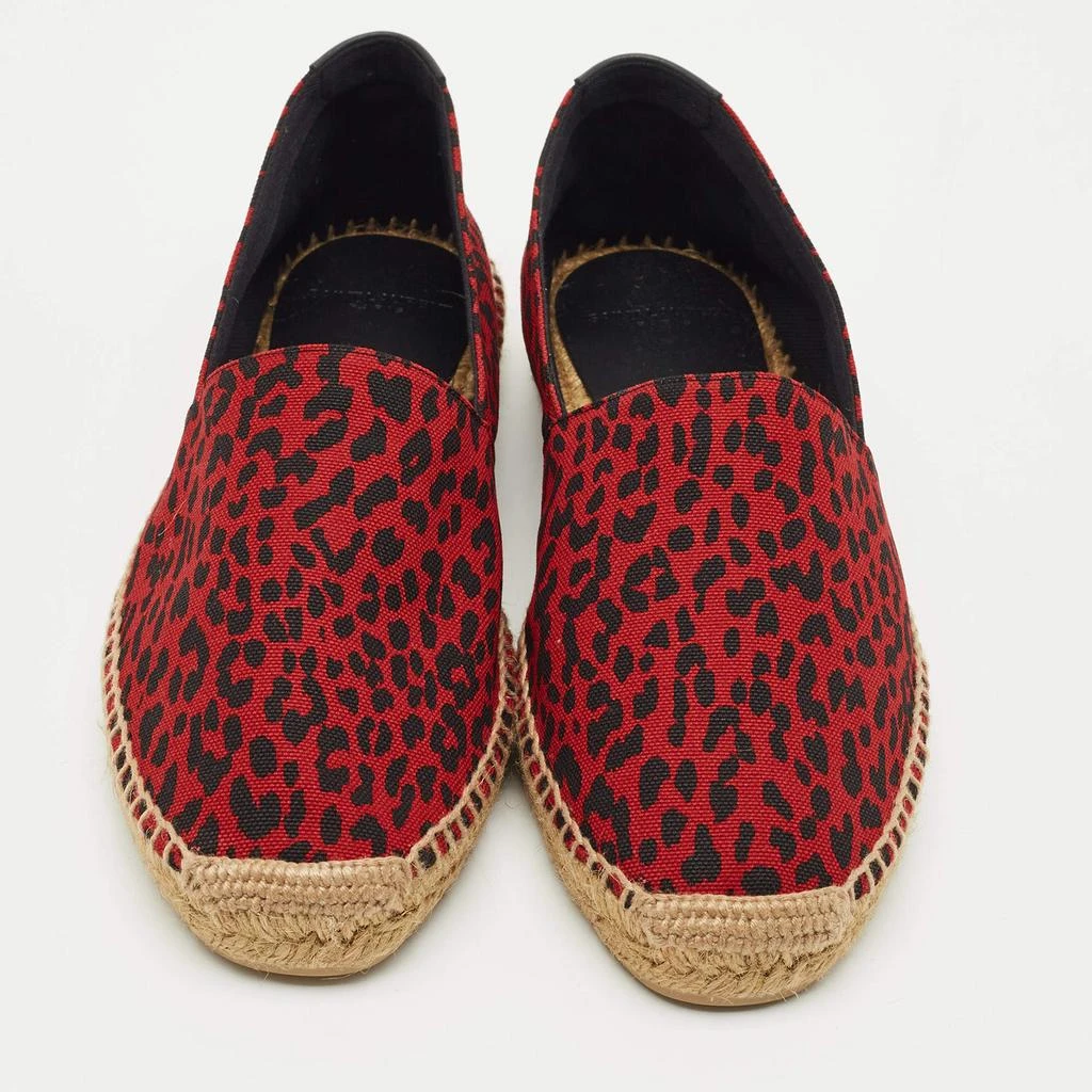 Yves Saint Laurent Saint Laurent Black/Red Canvas Slip On Espadrille Size 43 3