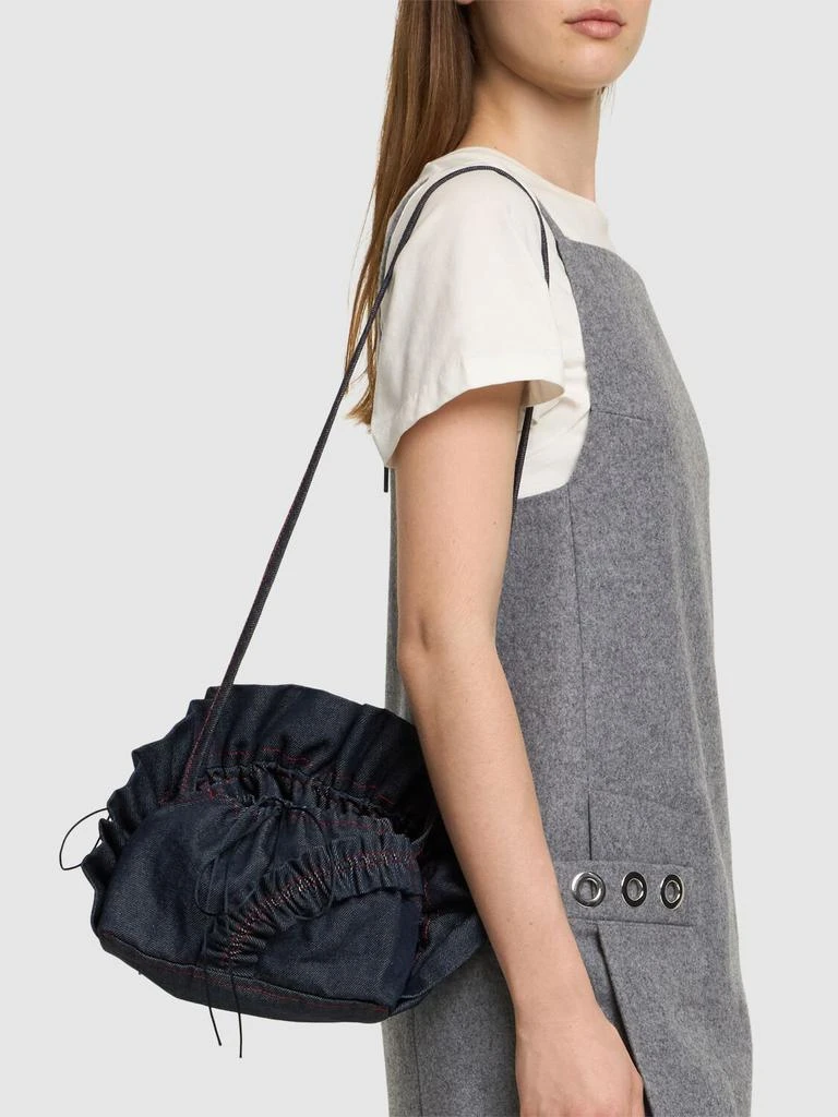 CECILIE BAHNSEN Umi Cotton Denim Top Handle Bag 1