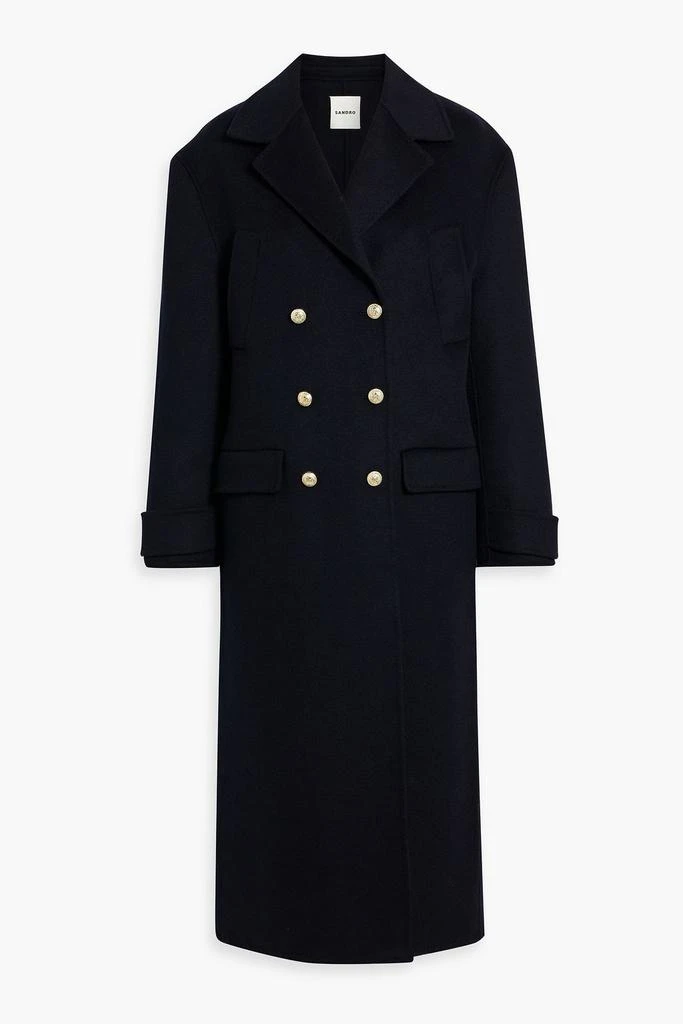 Sandro Double-breasted wool-felt coat 1