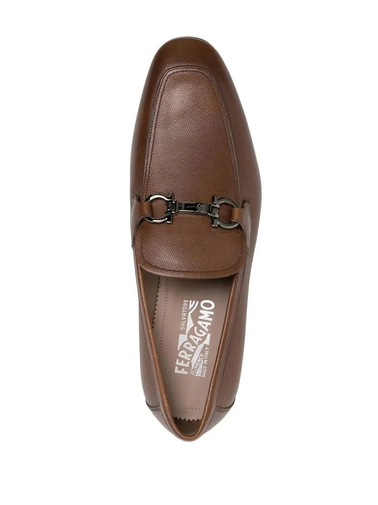 Salvatore Ferragamo Ferragamo Gancini-Trim Leather Moccasins 4