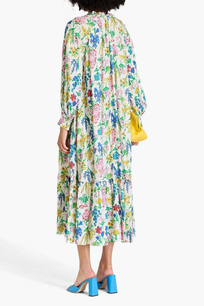 DIANE VON FURSTENBERG Fortina ruffle-trimmed floral-print habotai midi dress 3