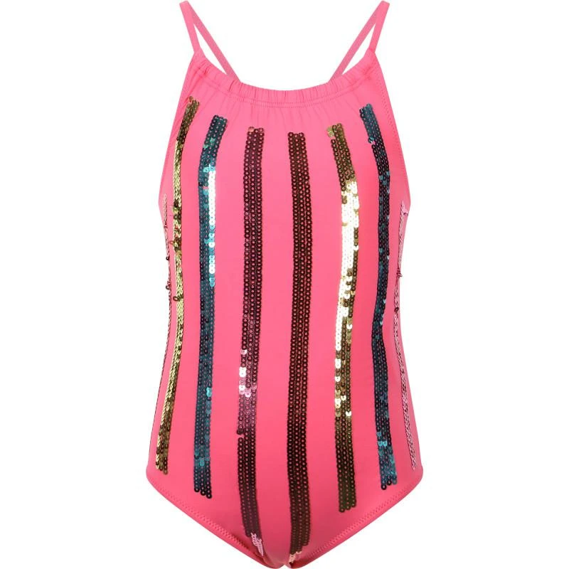 Hatley Sequin stripes swimsuit in pink 2