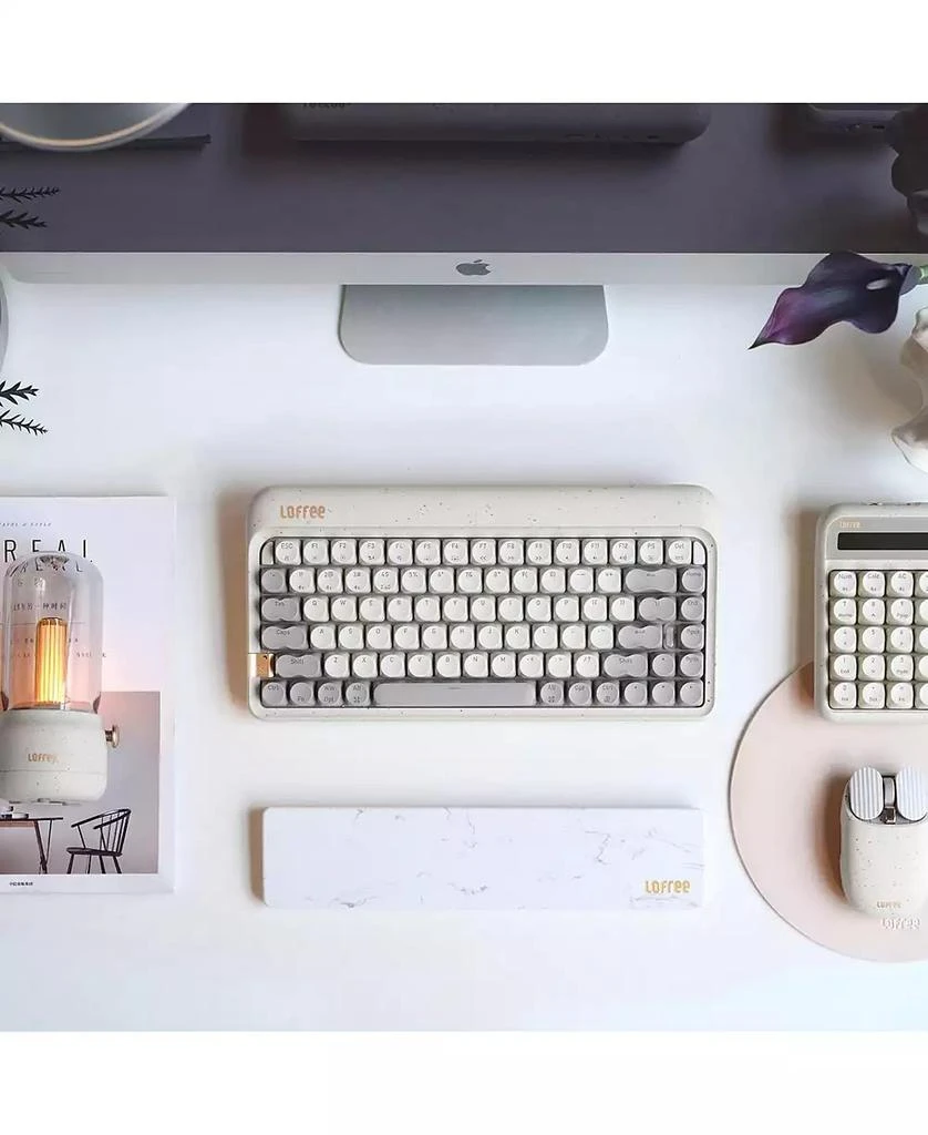 Lofree Marble Palm Rest for Computer Keyboard, Ergonomic Design Wrist Rest for Typing Pain Relief, Desk Pads Support Hand and Arm, Stain Resistant 8