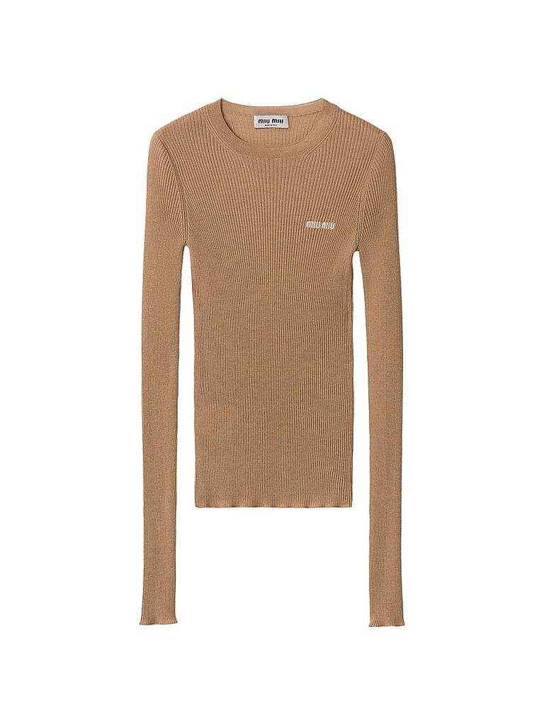 MIU MIU - 最終価格miumiu cashmere silk knit tops. Women's Knitted cashmere and silk cardigan | MIU MIU | 24S