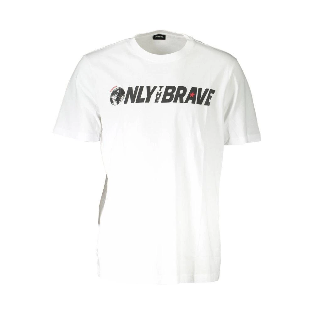 Diesel White Cotton Men T-Shirt 1
