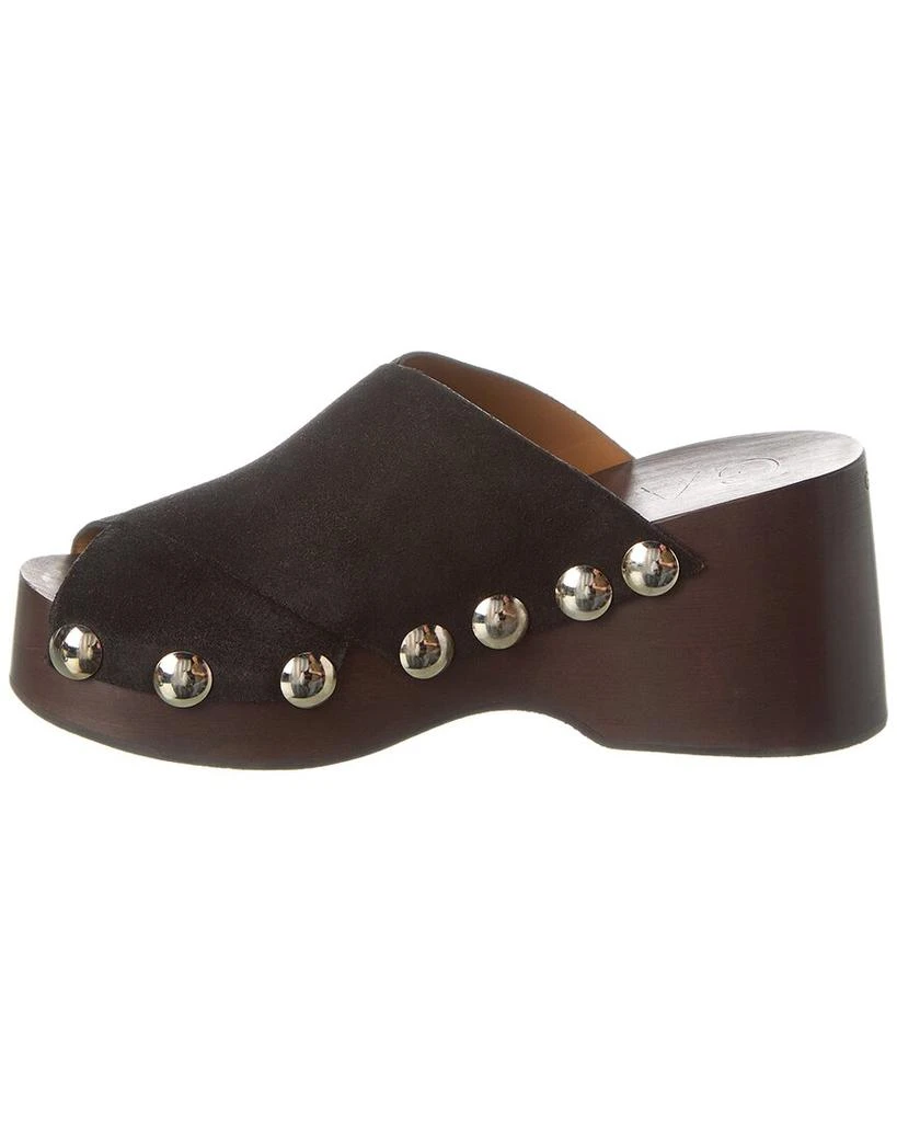 Ganni Retro Peep Toe Suede Clog 2