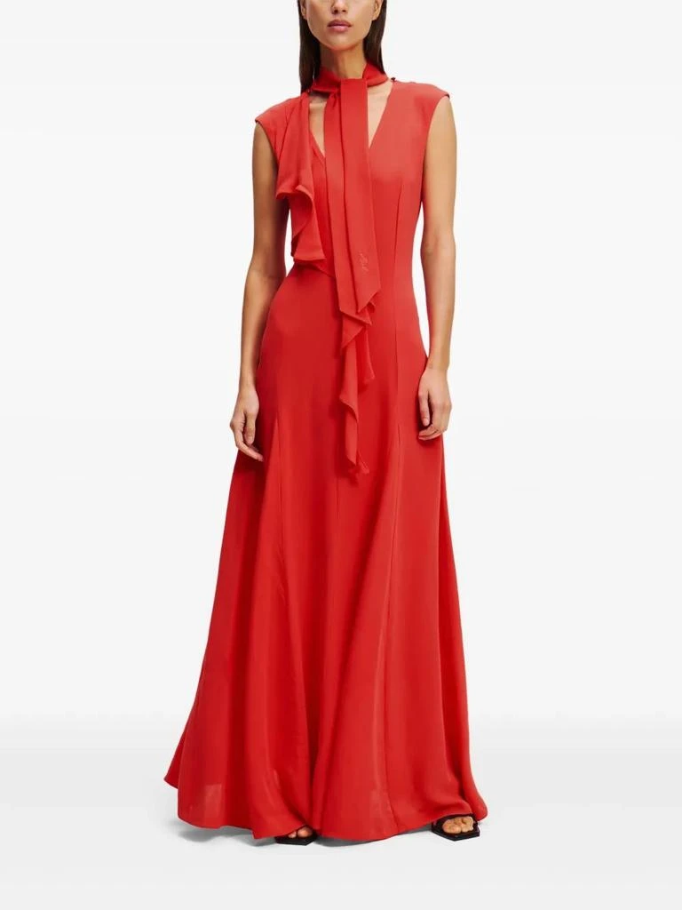 Karl Lagerfeld Ruffled Gown - Red