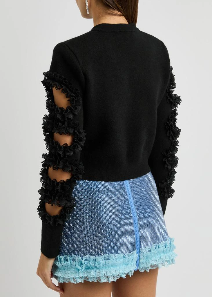 Self Portrait X Christopher Kane lace-trimmed cut-out jumper 3