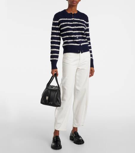 Ralph Lauren Striped wool and cashmere cardigan