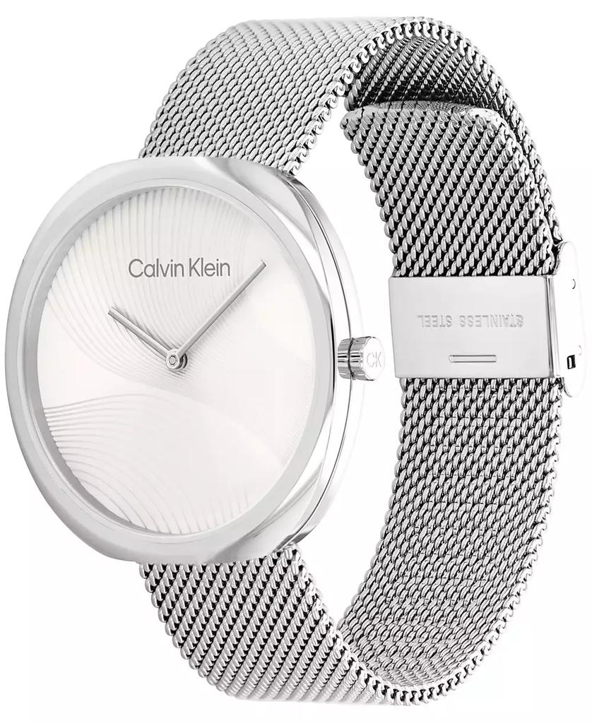 Calvin Klein Women
s 2-Hand Silver-Tone Stainless Steel Mesh Bracelet Watch 36mm