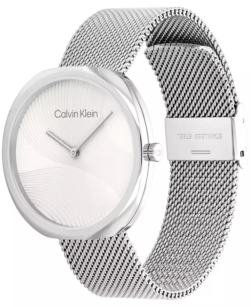 Calvin Klein Women
s 2-Hand Silver-Tone Stainless Steel Mesh Bracelet Watch 36mm 2