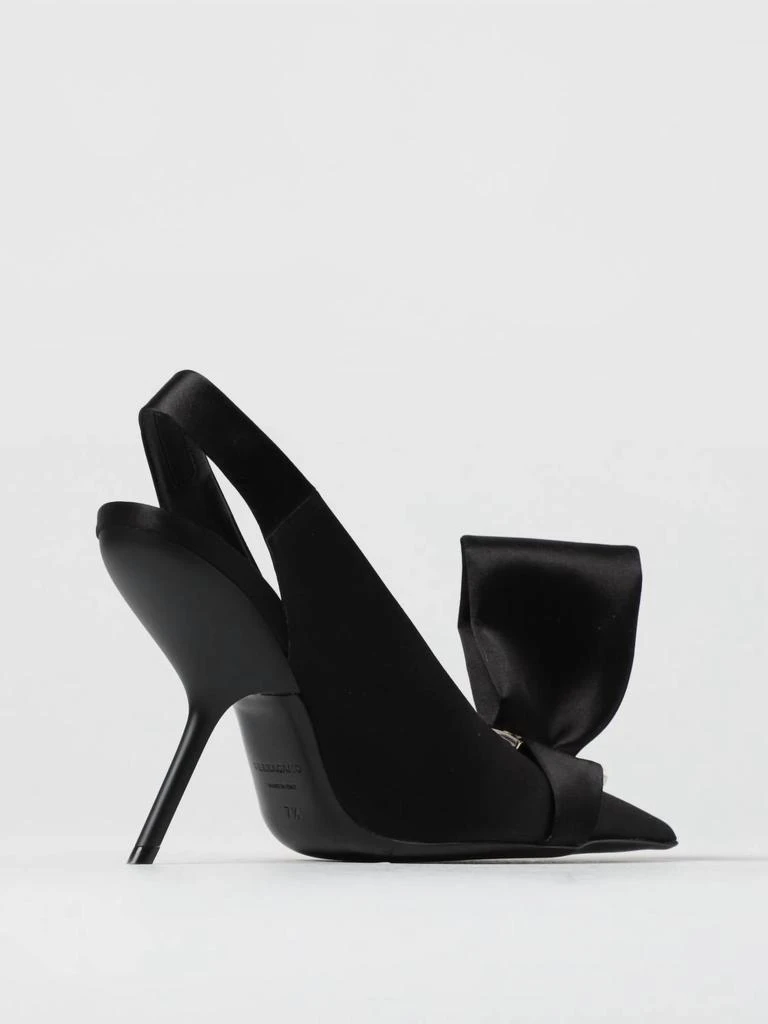 Salvatore Ferragamo Women
s Erica Slingbacks Satin With Asymmetric Bow Pump In Black 3