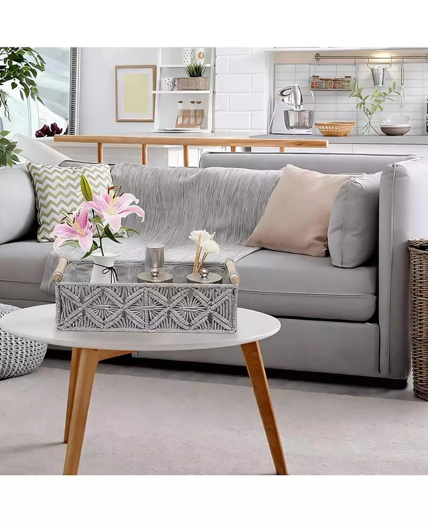 YIGII Handmade Cotton Rope Storage Baskets - Multiroom Decor 
Organization 5