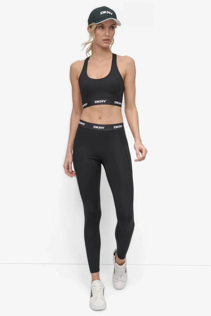 DKNY CROPPED MID-RISE LOGO-WAIST LEGGING 9