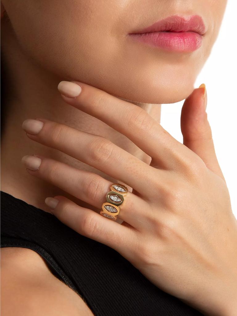Melis Goral Focus 14K Gold & Diamond Ring