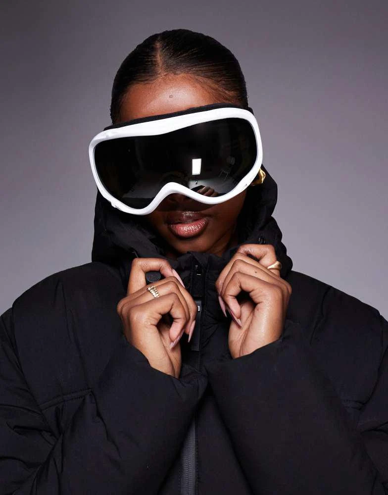 Threadbare Threadbare Ski goggles in black with white frame 3