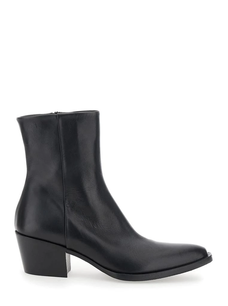 STRATEGIA spectra Black Ankle Boots In Leather Woman from Italist