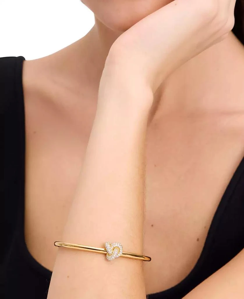 Kate Spade Gold-Tone Pavé Double Knot Bangle Bracelet 3