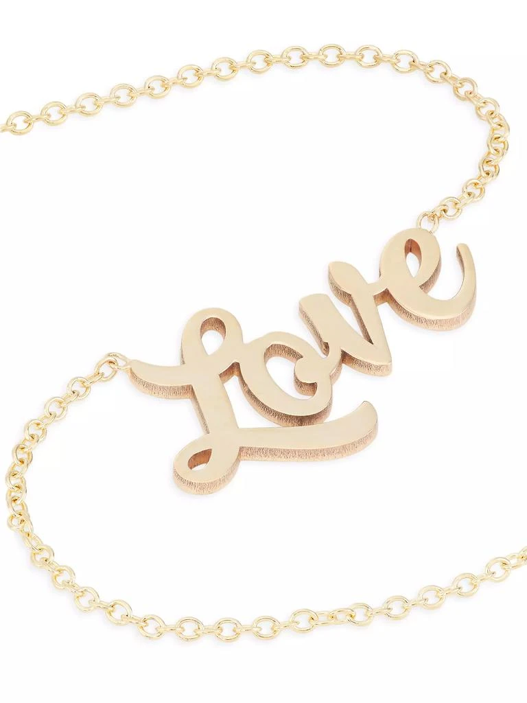 Zoë Chicco Tender Tokens 14K Yellow Gold "Love" Pendant Necklace 4