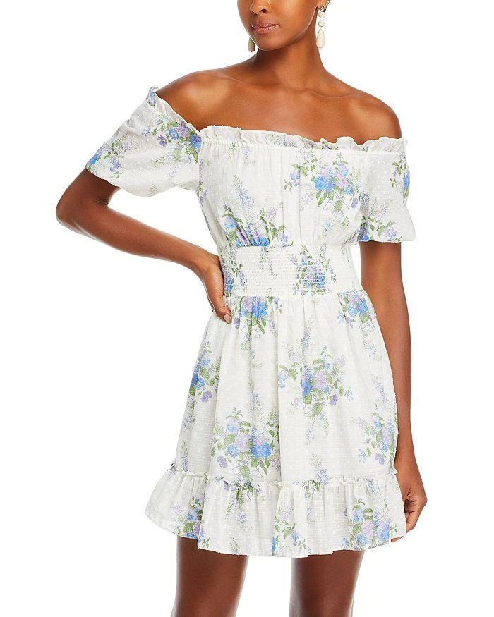 LOVESHACKFANCY Lai Ruffled Smocked Dress 1