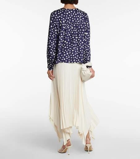 Velvet Marlow polka-dot satin top 3