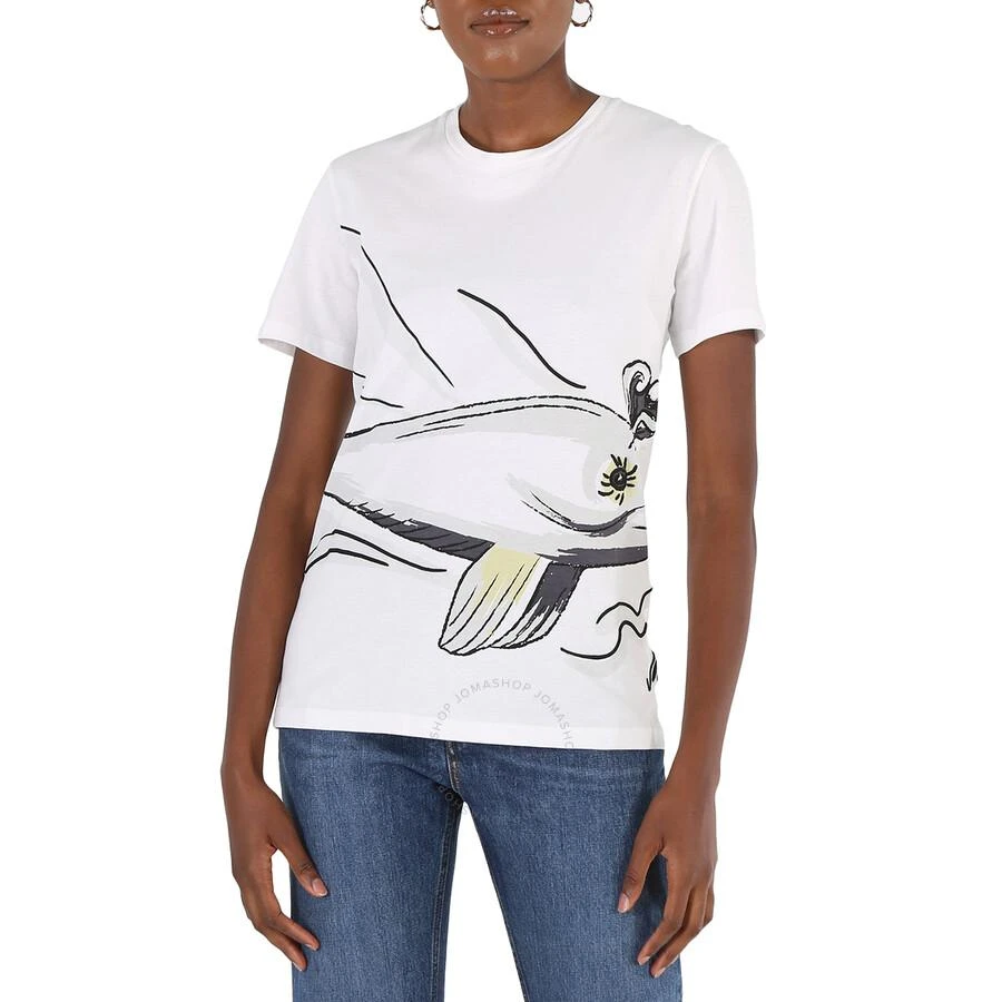 Moncler Ladies Dolphin Embroidered T-Shirt 1
