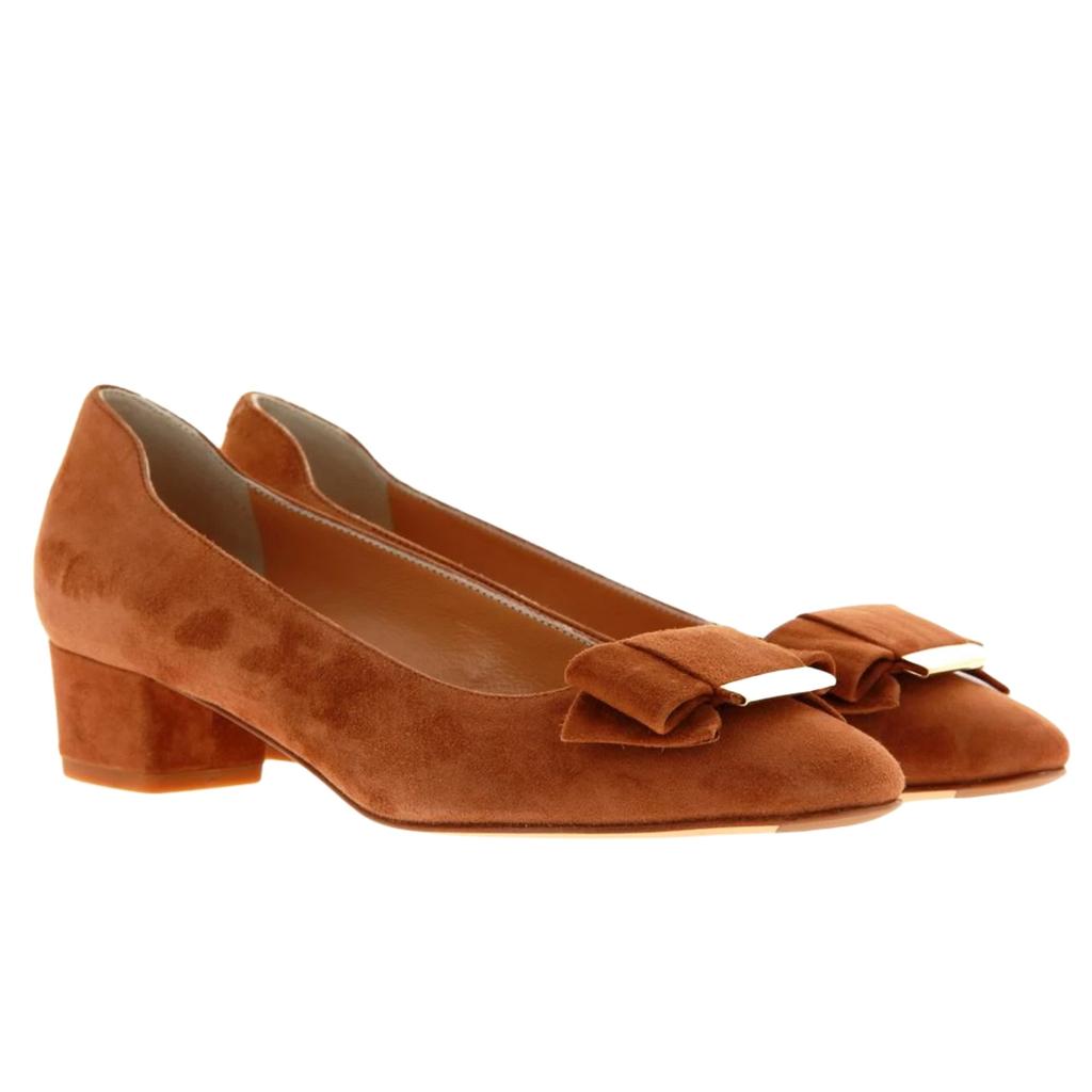 Salvatore Ferragamo Ferragamo Vara Women's Pumps Brown
