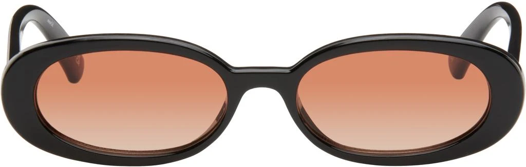 Le Specs SSENSE Exclusive Black 'Outta Love' Sunglasses 1