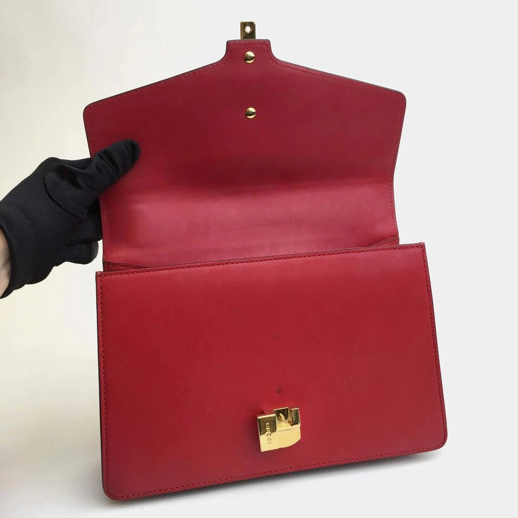 Gucci Gucci Red Leather Small Sylvie Shoulder Bag 13