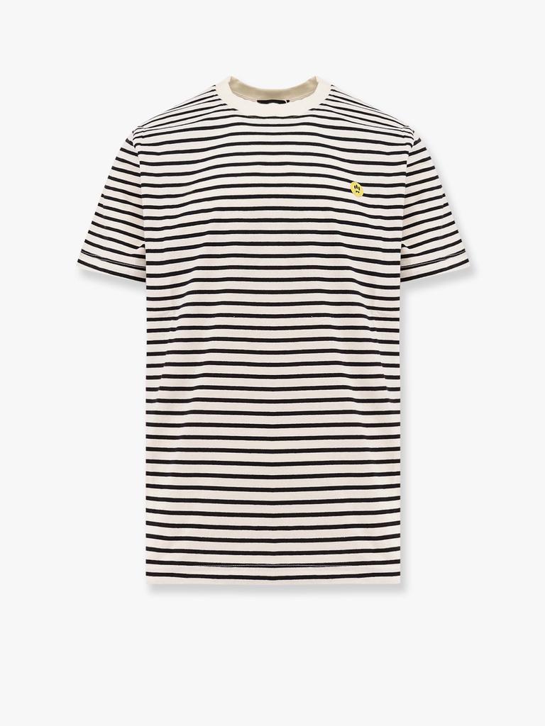 BARROW Striped cotton t-shirt with logo embroidery