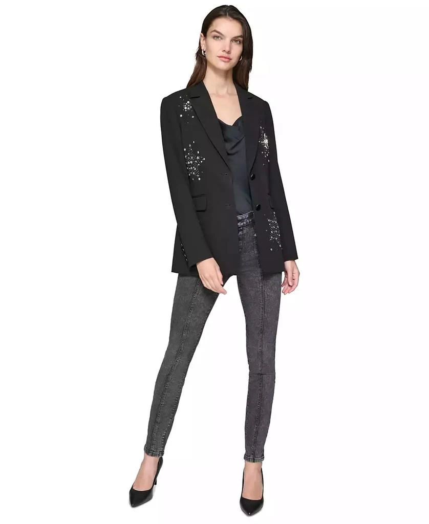 Karl Lagerfeld Paris Women's Embellished Blazer 6