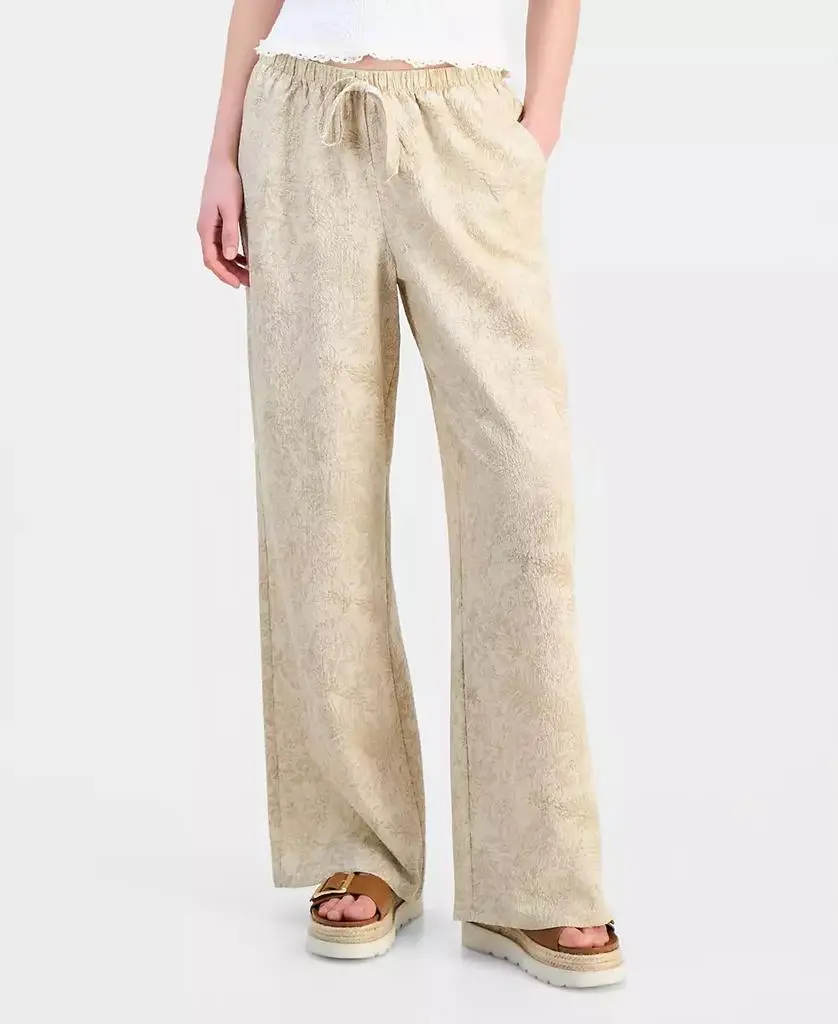 Hippie Rose Juniors' Lightweight Printed Wide-Leg Pants 2