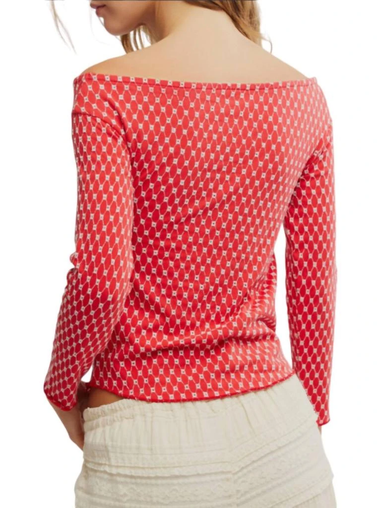 Free People Gia Eyelet Top In Red 2